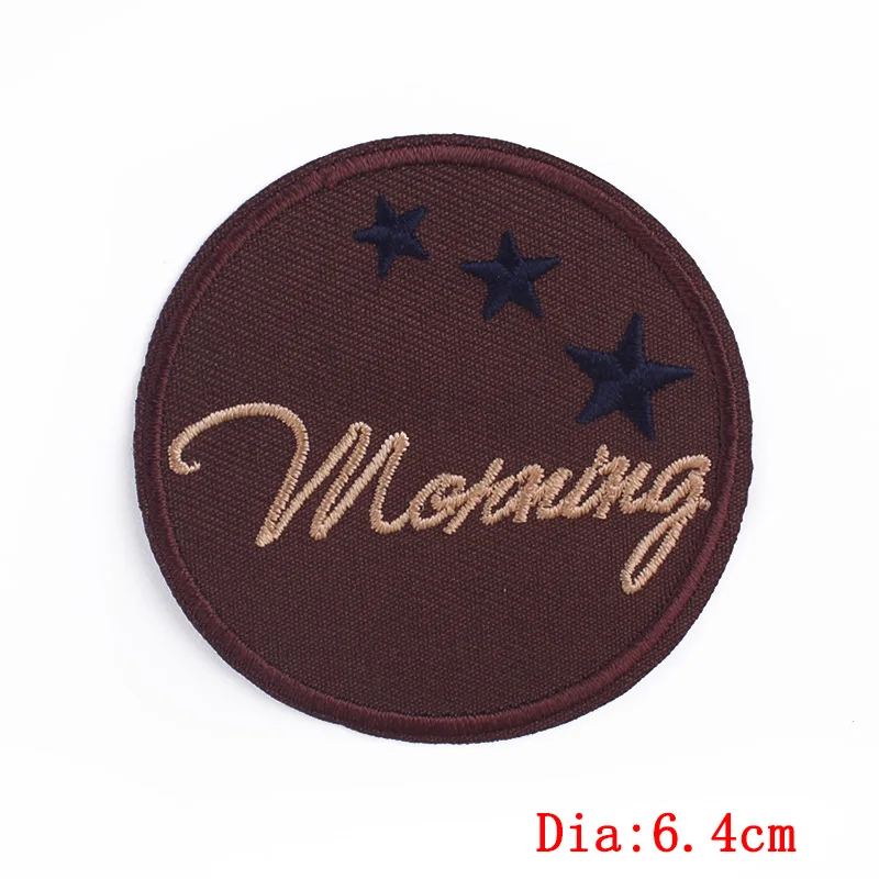 5/10Pcs Black Letter Sport Patches Ellipse Embroidery Patch For