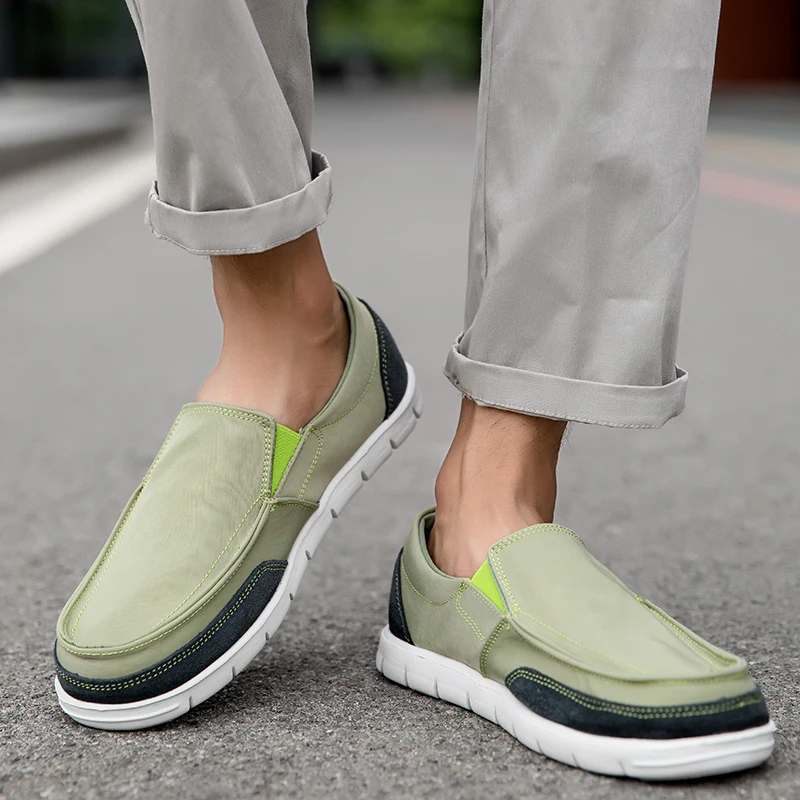 

SUOVEKGO Color Path Summer Canvas Superlight Men Shoes Easy Shoes Lazy Flat Shoes Summer Autumn Men Footwear Casual Shoes
