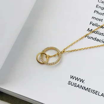 

S925 Fine Silver 2020 New Women Crystals Necklace Female Chain Necklace Choker Jewelry Gift