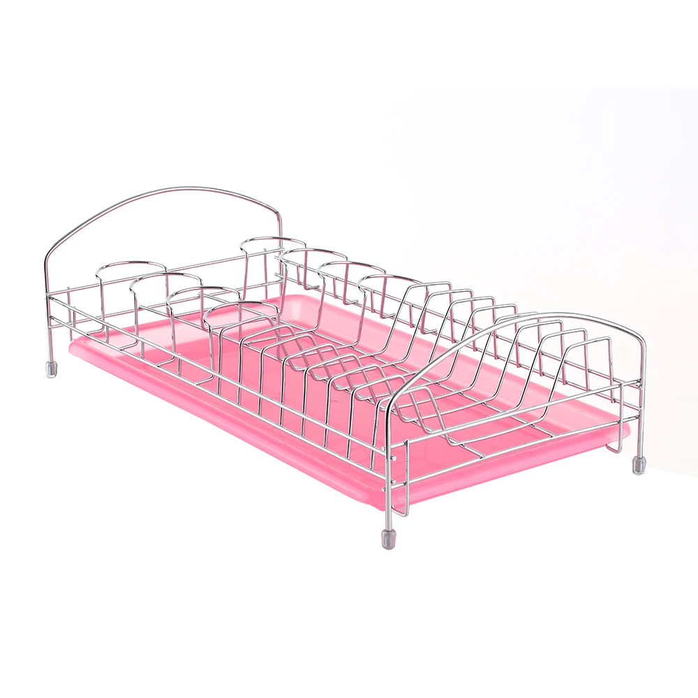 

Hot New Single Layer Kitchen Drainer Rack Kitchen Countertop Dish Bowl Plate Drainer with Water Tray Dish Drying Holder