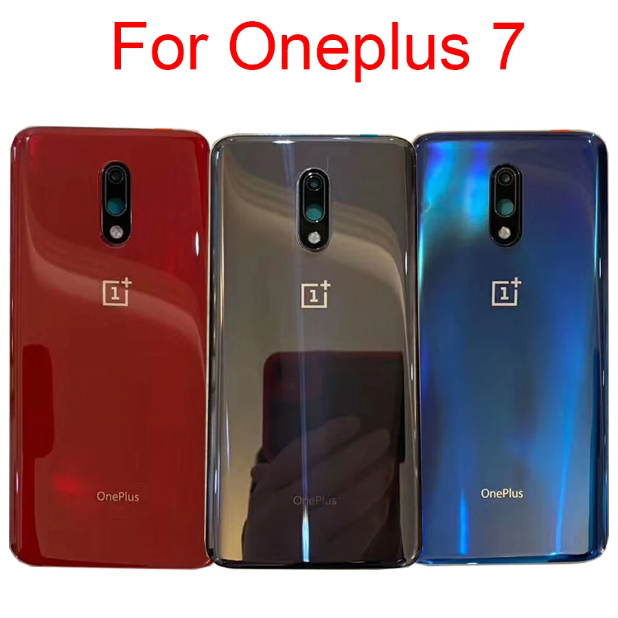 Оригинальный стеклянный чехол для OnePlus 7 Крышка батарейного отсека задняя крышка