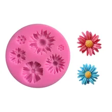 Маргаритка цветок силиконовая форма для украшения торта инструменты формочка для печенья помадка форма для кухни шоколадная форма для выпечки, форма для духовки