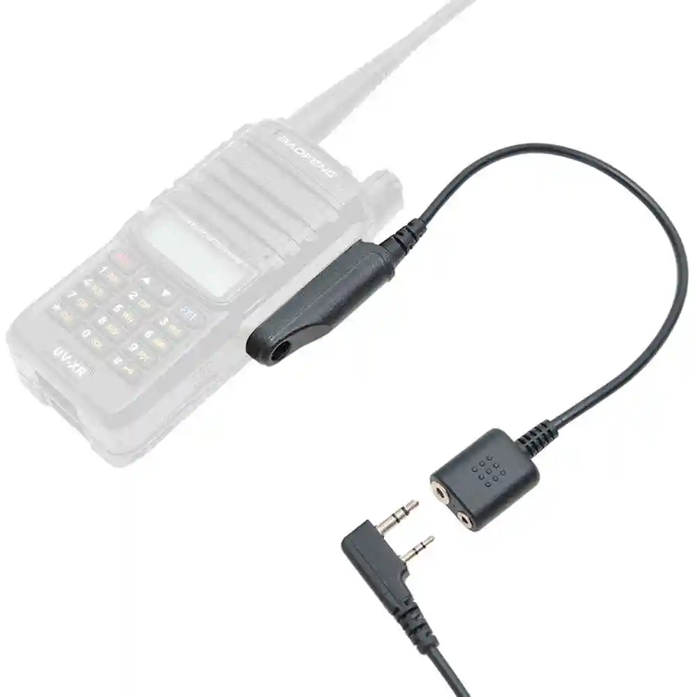 2 шт. адаптер для Baofeng Водонепроницаемый UV-XR UV-9R плюс K-Head 2 Pin иди и болтай Walkie Talkie “иди до UV-5R UV-82 888S UV-S9 гарнитура Spea
