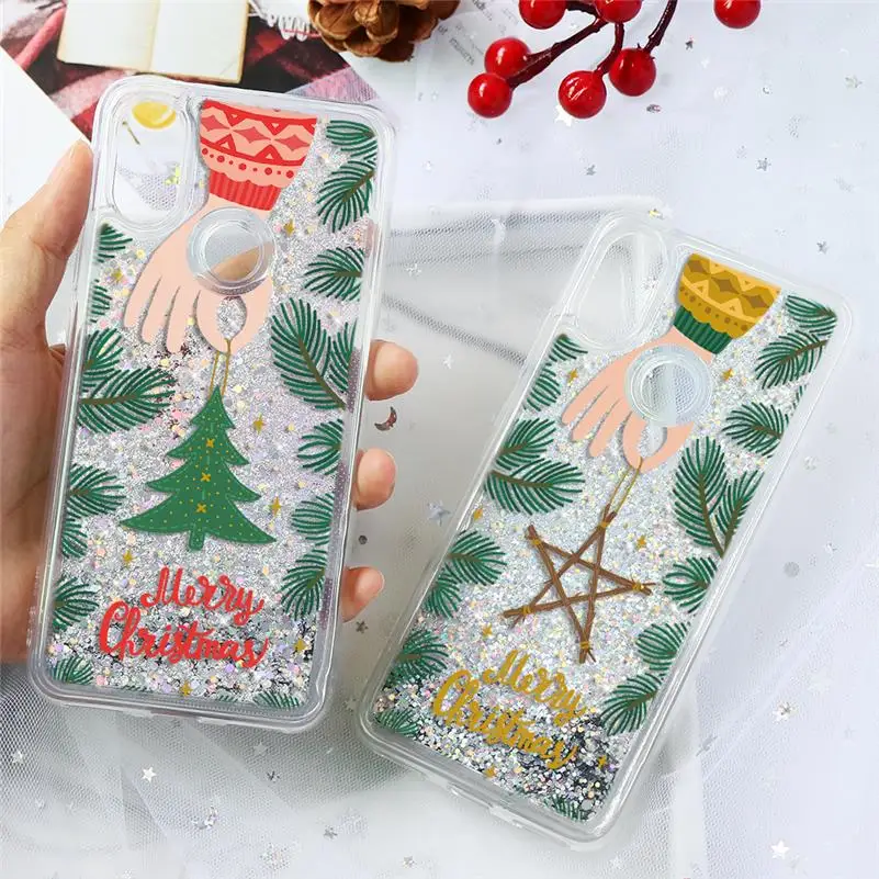 

Quicksand Glitter TPU Case For Xiaomi Redmi Note 7 6 5 K20 Pro Plus Mi A1 5X A2 6X 8 Lite SE 9 9T F1 Mix 2s Christmas Deer Cover