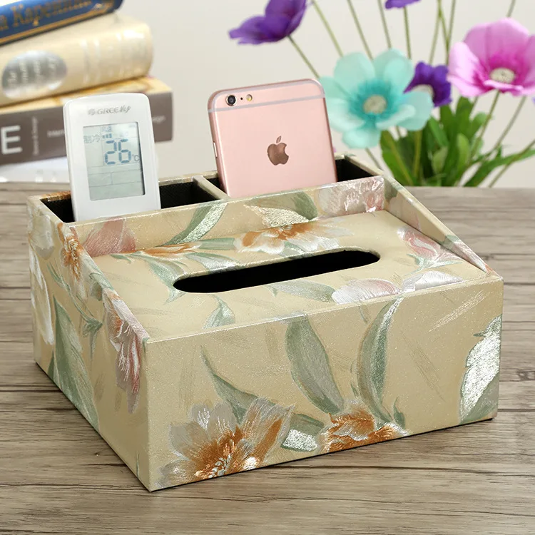 Коробка ткани Европейский многофункциональный бытовой креативный узор кожа оформление рабочего стола и приема прямоугольник коробка