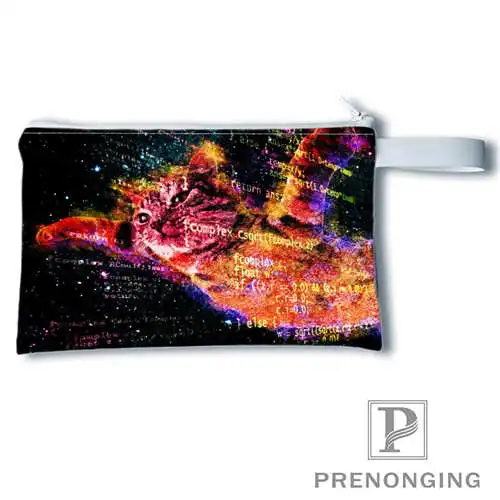Изготовленный На Заказ spacecat(3)@ кошелек с рисунком, кошелек на молнии, нулевой кошелек, телефонные сумки для ключей, модный небольшой женский кошелёк#19-01-22-4-225