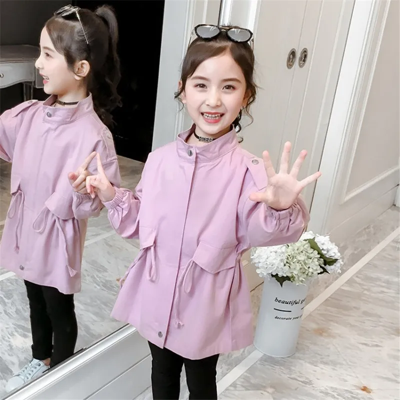 

Soft-shell Waterproof Girls Jacket Autumn Spring Coat Hiking Camping Windbreakers Windproof Jackets Kids Sport Outwear