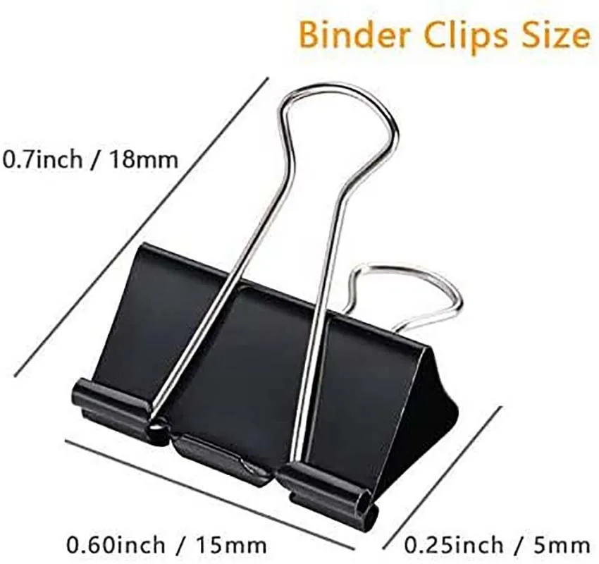 10/5Pcs Metal Binder Clips Paper clips 15/19/25/32/41MM Paper Clips For books Stationery School Office Supplies High Quality