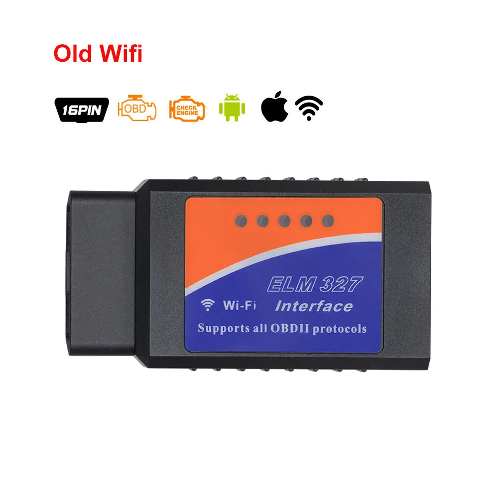 ELM327 V1.5 с чипом PIC18F25K80 считыватель кода OBD ELM 327 wifi OBD2 диагностический инструмент для Android/IOS/PC автоматический сканер obdii - Цвет: Old Wifi