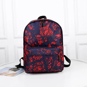 

Personalized black flower casual backpack outdoor shoulder bag fashion multifunctional Oxford cloth waterproof bag men bag 2019