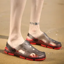 Новинка года; стильная пористая обувь; мужские уличные сандалии; Шлепанцы из ЭВА; мужские сандалии