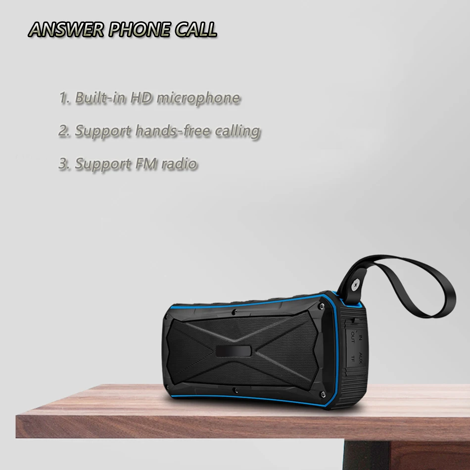 Ohmyta Спорт на открытом воздухе bluetooth, колонка Bluetooth 4,1 портативный мини-динамик IPX6 Водонепроницаемый динамик s поддерживает fm-радио и TF карты