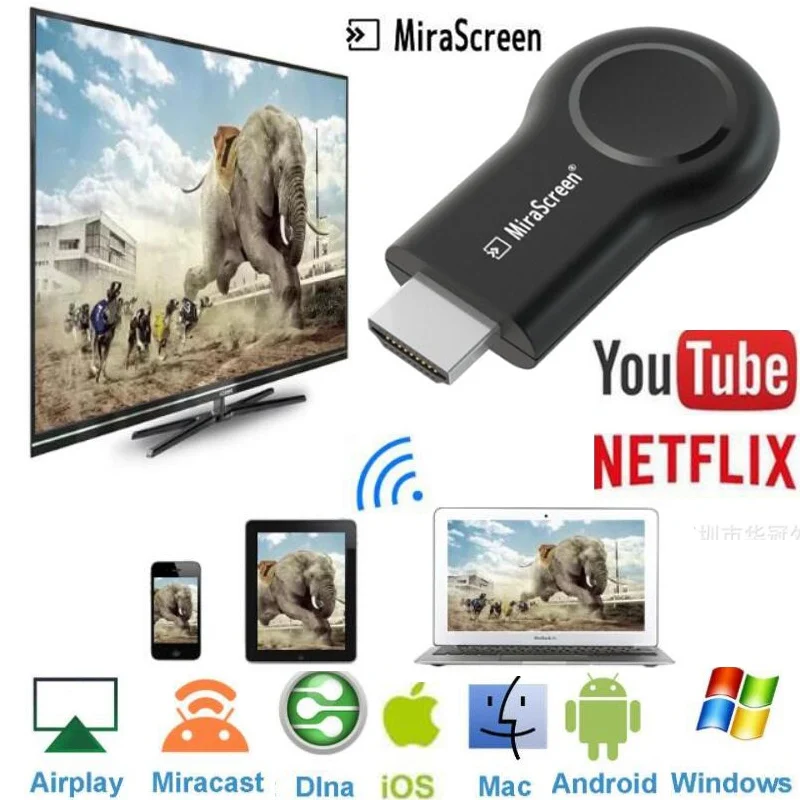Беспроводной HDMI tv Stick Wifi дисплей ключ Anycast Miracast DLNA AirPlay зеркальный экран приемник для IOS Android Mac Windows