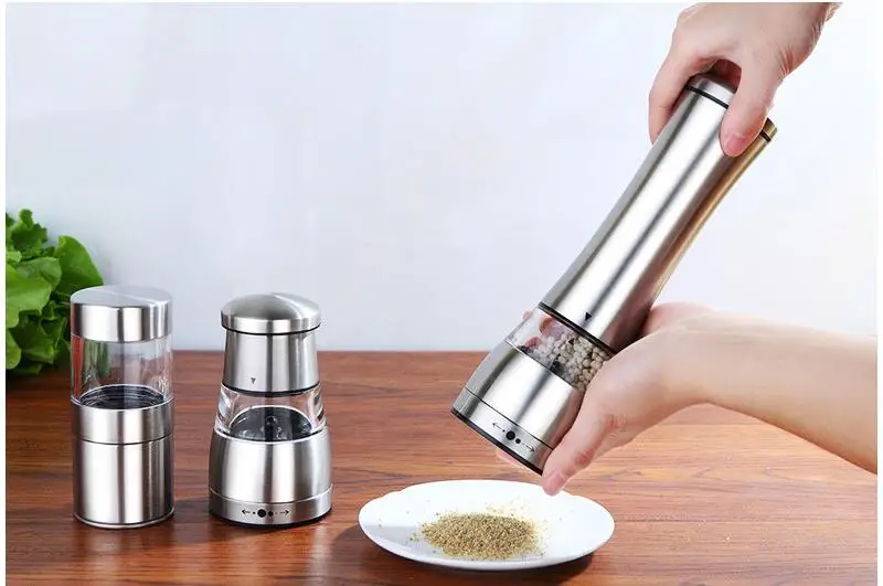RSCHEF прозрачная стеклянная мельница для перца поставки кухонные приборы из нержавеющей стали емкости для специй с полками шифовальный станок