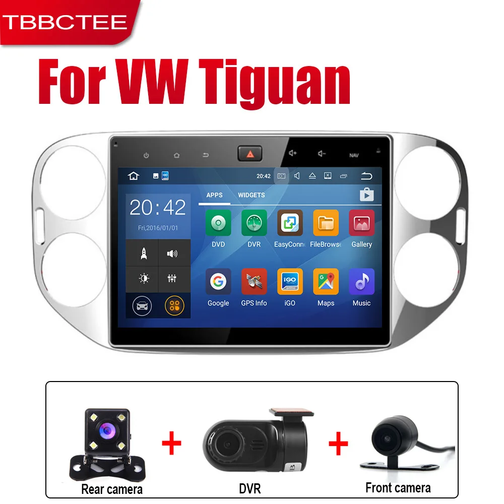 Extre Items TBBCTEE Android 2 Din Auto Radio For Volkswagen VW Tiguan 2010~ Car Multimedia Player GPS Navigation System Radio Stereo - Цвет: Extre Items