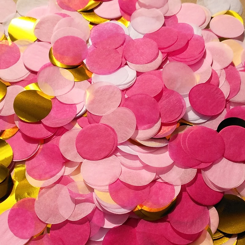 2.5cm 1000pcs/bag Multicolor Round Confetti Wedding Birthday Decor Balloons Fill Paper Confetti Party Table Sprinkles Supplies