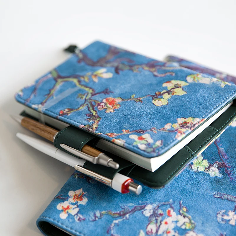 Абрикосовый цветочный узор модный блокнот в богемном стиле пуля планировщик журнал слот для карт дизайн блокнот портативный дневник путешественника