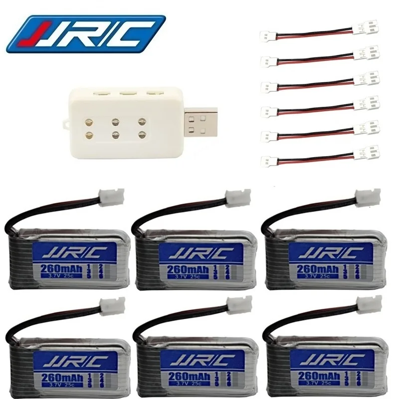 Оригинальный аккумулятор JJRC H36 3 7 V 260mAh для E010 E011 E012 E013 F36 v Lipo батарея 6в1 UBS зарядное