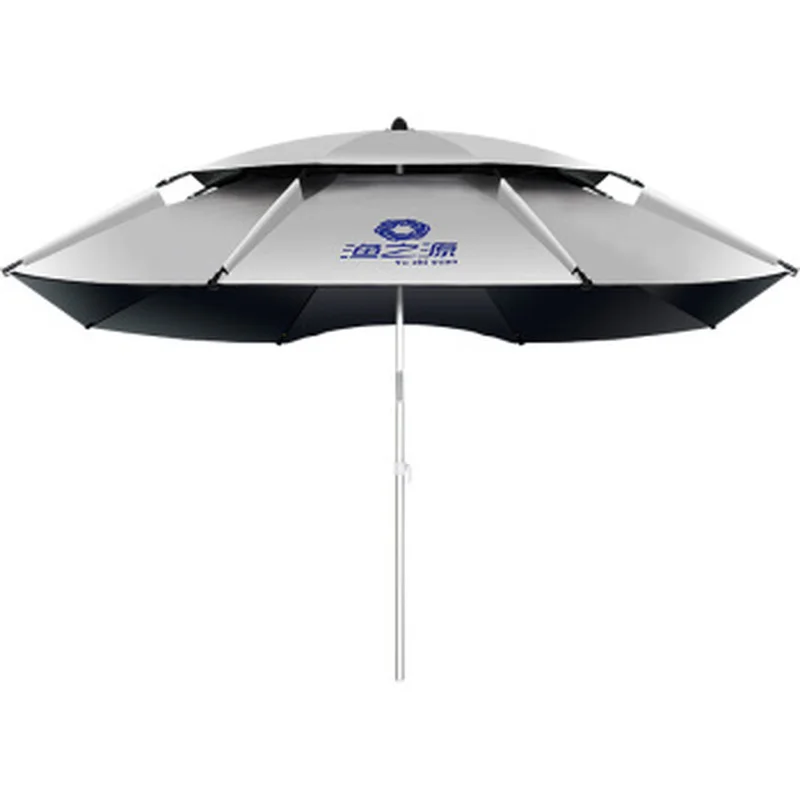 2,4 м двойной слой рыболовный зонтик Серебряный непромокаемый утолщенный Солнцезащитный УФ-Защита Зонт для рыбалки Сверхлегкий