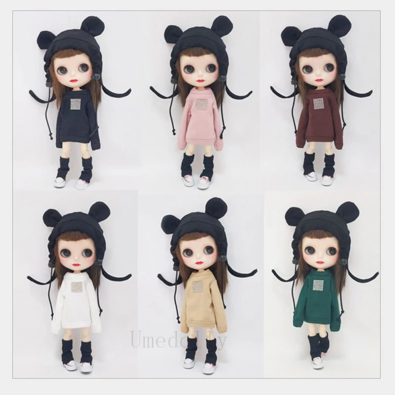 1 шт. модные толстовки для кукол Blyth 1/6 BJD Azone OB24 OB27 кукла шляпа аксессуары