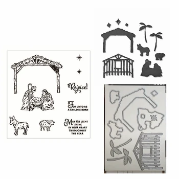 

New 2020 DIY Metal Cutting Dies and Scrapbooking For Paper Making Rejoice Light Shine Embossing Card Clear Stamps Stampin Up Set