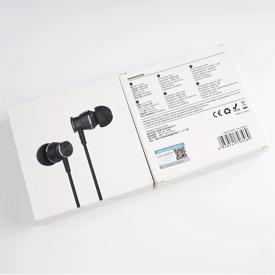 Langsdom M305 Hifi наушники для телефона, бас металлические наушники-вкладыши, стерео наушники с микрофоном для iphone Xiaomi
