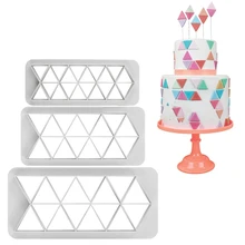 

Geometry Fondant Cookie Cutter Cake Decorating Tools Mold Bakeware Hexagon Triangle Flag Bunting Biscuit Multicutter