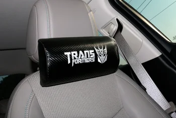 

2x Carbon Fiber Transformers Autobot Deception Car Headrest Neck Pillow Seat