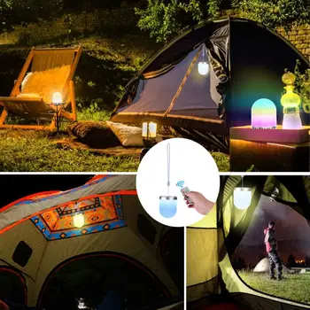 

Mini Portable Night Light RGB Colorful Light Button Remote Control USB LED Lamp