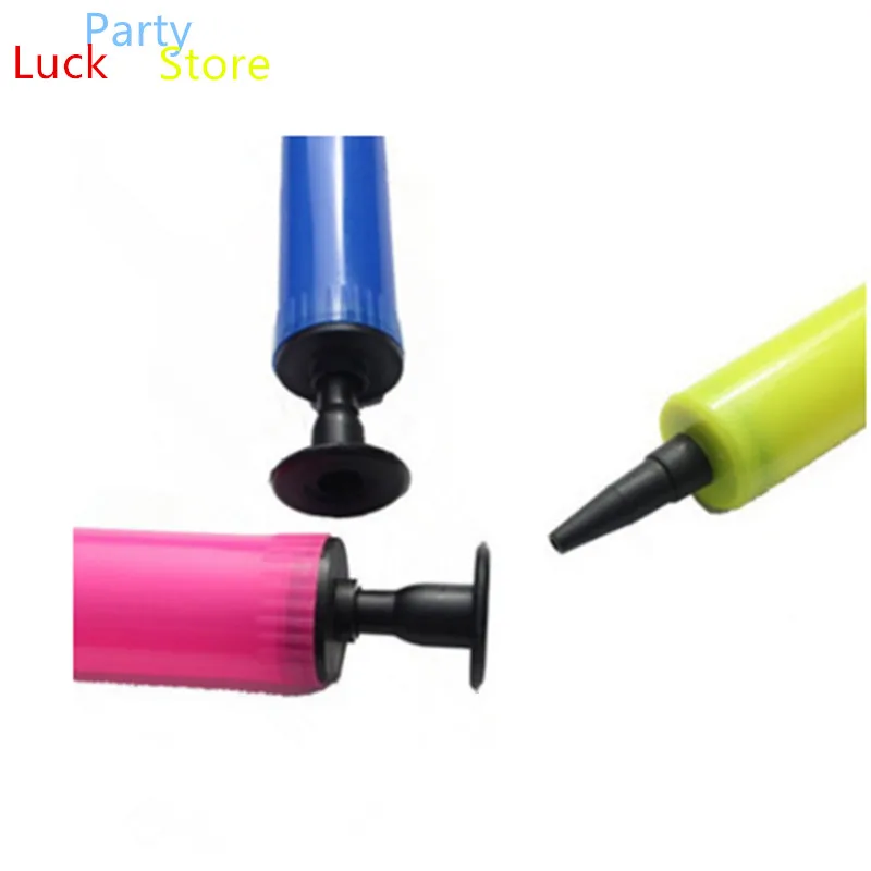 29 Balloon pump Mini Plastic Hand Held Ball Party Balloon Inflator Air Pump Portable Useful Balloon Decoration Tools