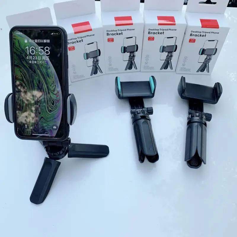 Phone Tripod Moblie Phone Clip Bracket Holder Mount Tripod Monopod Stand For Smartphone Camera Stand Adapter