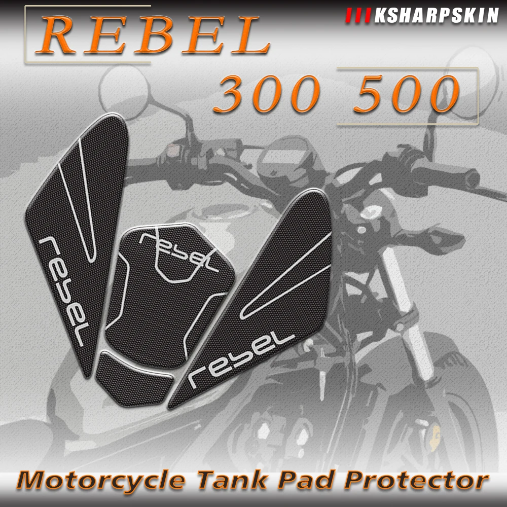 

Motorcycle For Honda REBEL500 REBEL300 REBEL CMX 500 300 CMX500 CMX300 3D Sticker Protector Sheath Knee Tank pad Grip Decal