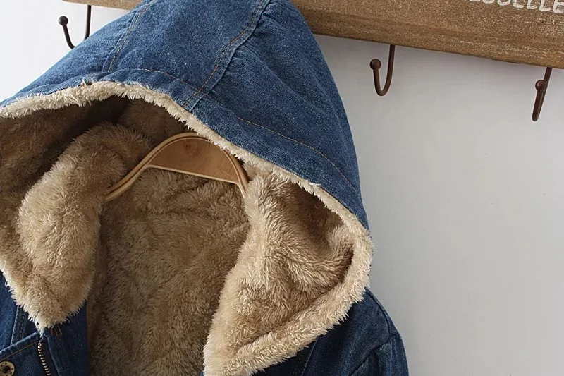 

2018 Winter New Style Japanese-style College Style Berber Fleece Padded Cotton Coat Mid-length Cowboy Cotton-padded Clothes 9048