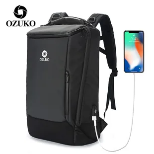 Ozuko New Style Outdoor Riding Backpack Multilayer Storage Waterproof Backpack Men's Cross Border USB Computer Backpack