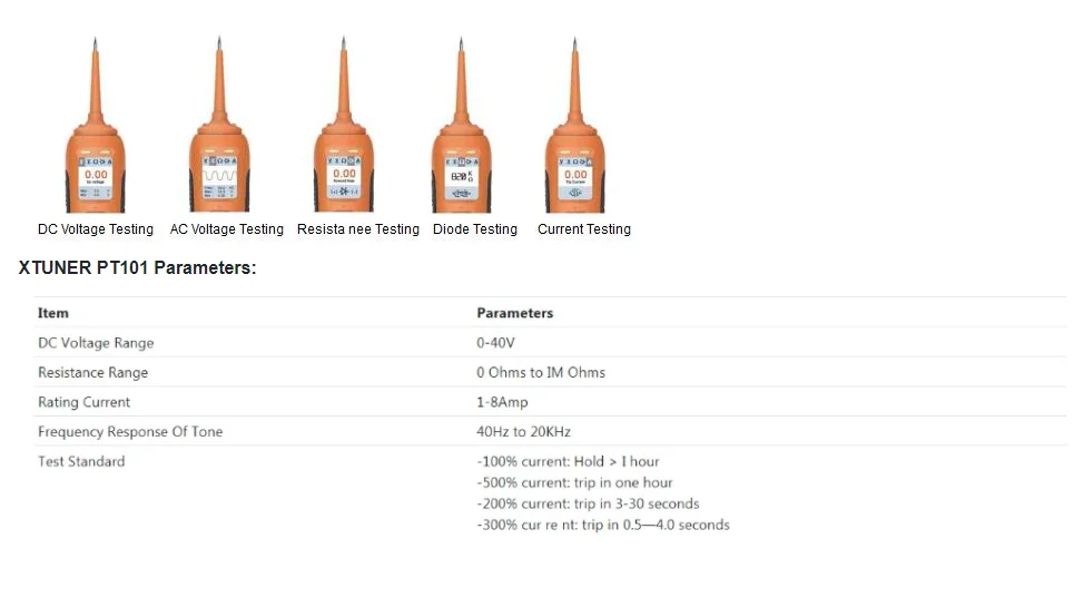 Xtuner PT101 тестером