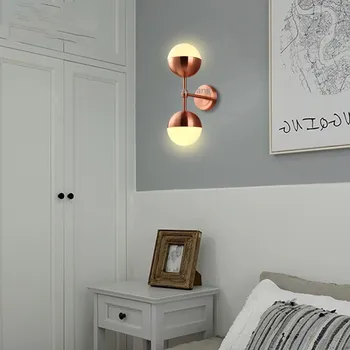 

Nordic Decor Glass LED Wall Lamps Modern Beside Bedroom Simple Wall Lights Sconces Lighting Creative Wall Lamp Light Fixtures