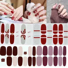 1 лист стикер для дизайна ногтей смешанный дизайн клейкие обертывания полное покрытие DIY стикер s 3D Маникюр украшения Советы Наклейка для женщин