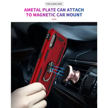 

50pcs/lot Shockproof Armor Back Phone Case For Samsung Galaxy M30S A01 A21 A31 With Car Ring Bracket
