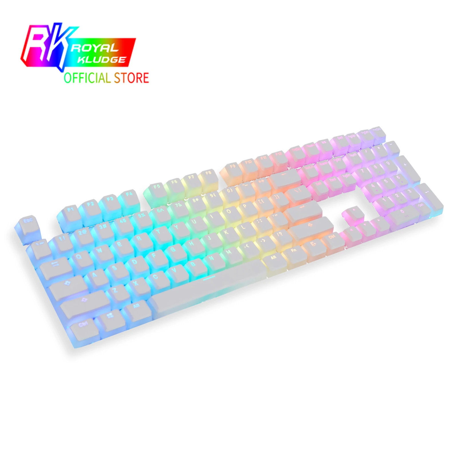 Rk 112 Double Shot Pbt Pudding Keycaps, Oem Profile Ansi Iso Layout