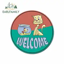 EARLFAMILY 13cm x 12.9cm for Welcome Sign Logo Funny Car Stickers Vinyl Waterproof RV VAN Car Accessories JDM Anime Comic Oem