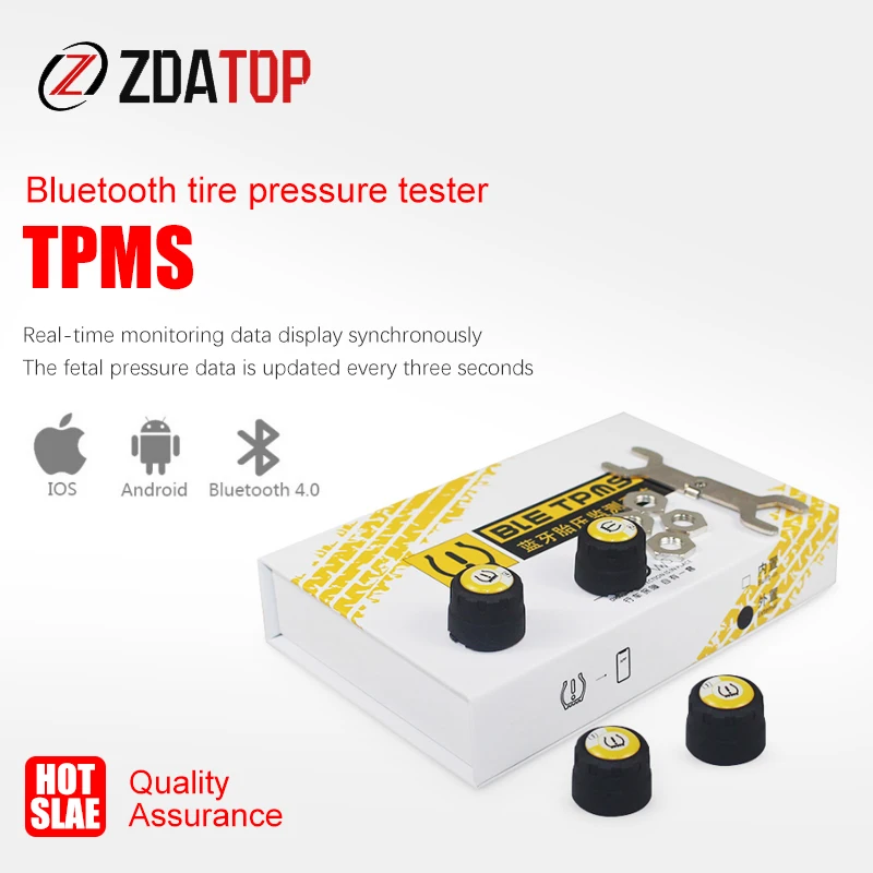 Датчики давления в шинах 4 шт. TPMS Bluetooth 0 для автомобилей с низким