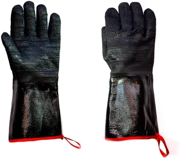 

13Inch Cooking Gloves FDA Food Safe No BPA Insulated Waterproof, Oil Proof Heat Resistant BBQ, Outdoor Neoprene Material