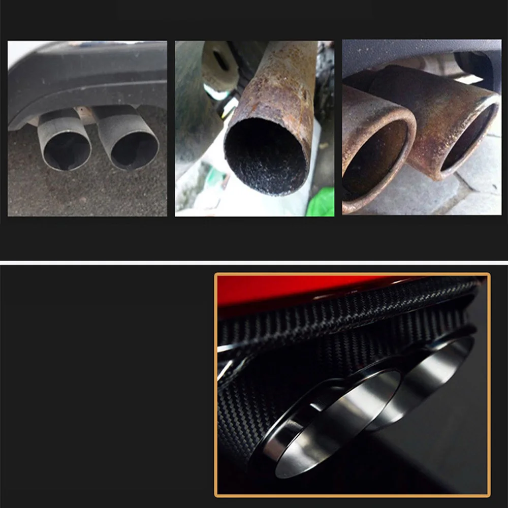 

Real Carbon Fiber Exhaust Pipe Muffler End Tip For Car Glossy 63mm-89mm Fashion Brand New Hot