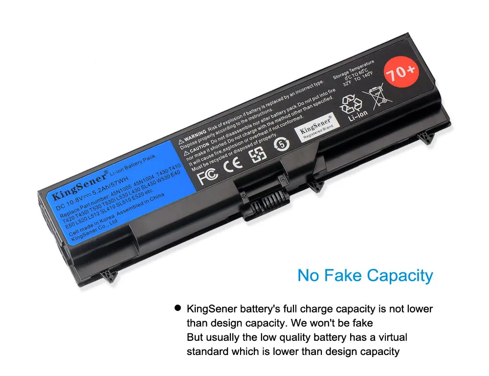 Kingsener-bateria de Célula para Notebook Compatível com Lenovo Thinkpad T430 T430i T530 T530i W530 Sl430 Sl530 L430 L530 45n1104 45n1105 45n1013 - Imagem 2