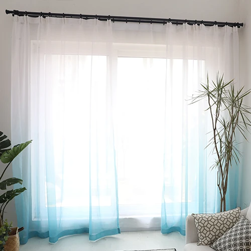 blackout curtains нитевые шторы в комнату шторы на окно декоративные шторы нитяные шторы на окно гардина шторы портьеры блэкаут шторы для гостиной - Цвет: blue