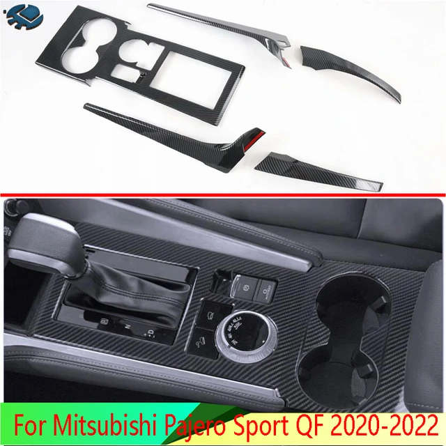 For Mitsubishi Pajero Sport QF 2020-2022 Car Accessories Carbon Fiber Style  Gear Shift Panel Center Console Cover Trim Frame - AliExpress