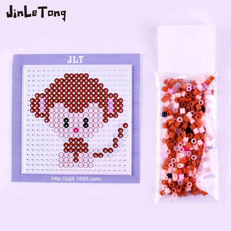 Hamma Bead Set Hamma Bead Toy Hama Bead 3D Puzzle Cartoon Monkey Pattern DIY Toy Children's Educational Toy Gift