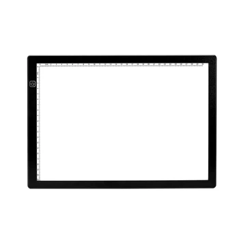 

HOT-A4 Dimmable LED Drawing Copy Pad with Scale USB Power Light Pad Ultra Thin for Painting Writing Animation, Sketching
