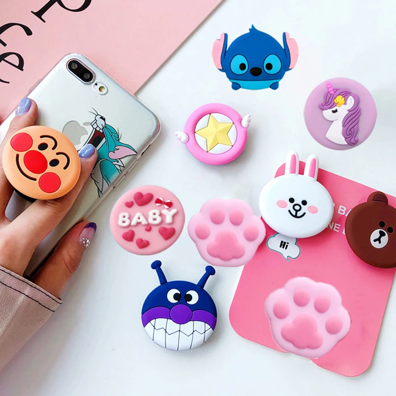 

Cartoon Mobile Phone Holder for IPhone X XS MAS Samsung Cute Grip Anti-Drop Airbag Stand Bracket Mount for Mobile Phone