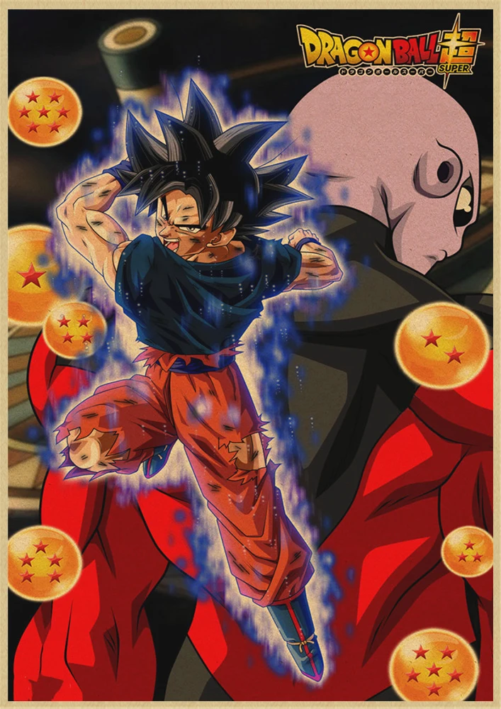 Кофе Dragon Ball японского аниме фильм винтажные плакаты хорошего качества печатный плакат на стену в стиле ретро комнаты декоративная живопись дома - Цвет: Кофе